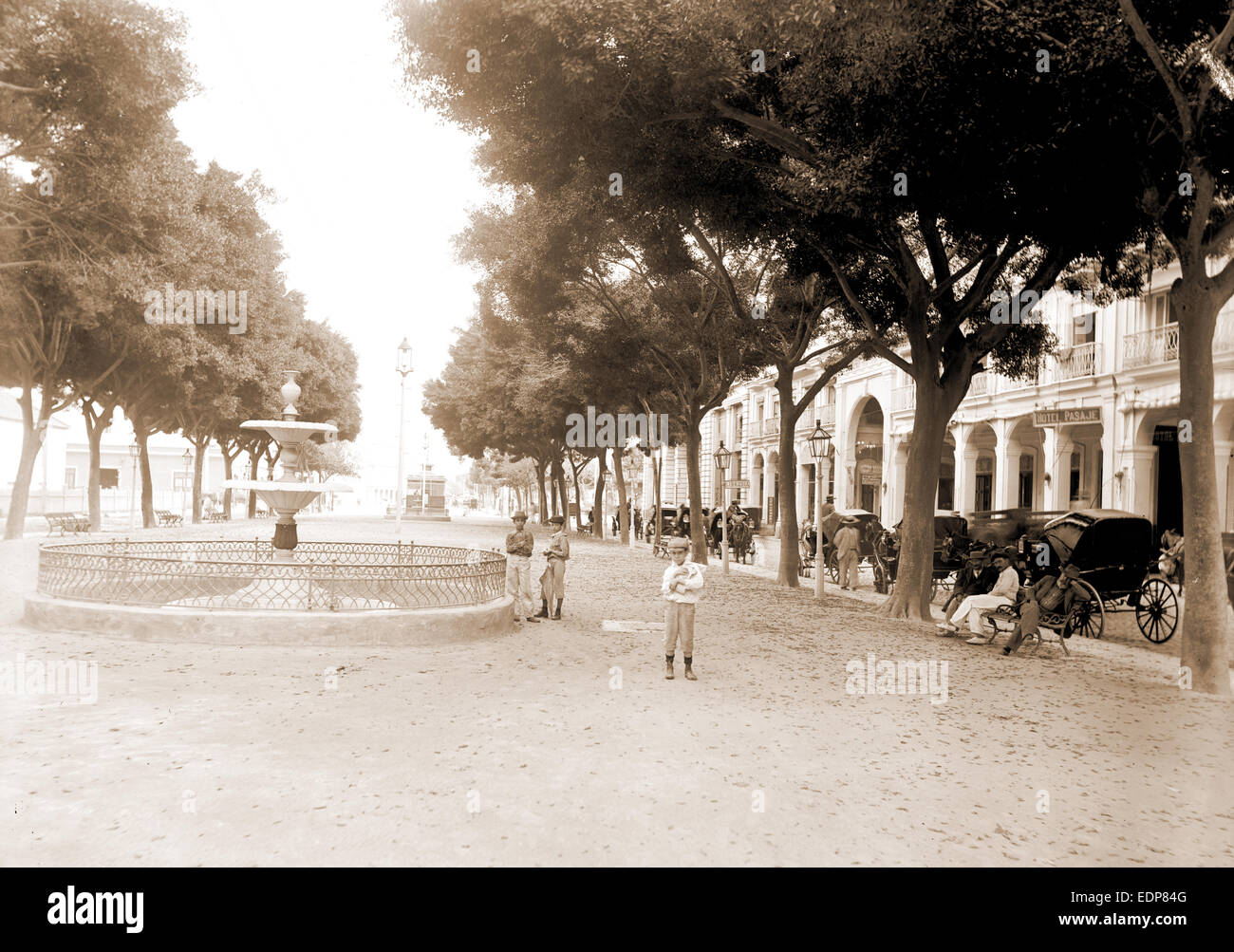 Prado and Hotel Pasaje, Havana, Hotels, Plazas, Streets, Fountains ...