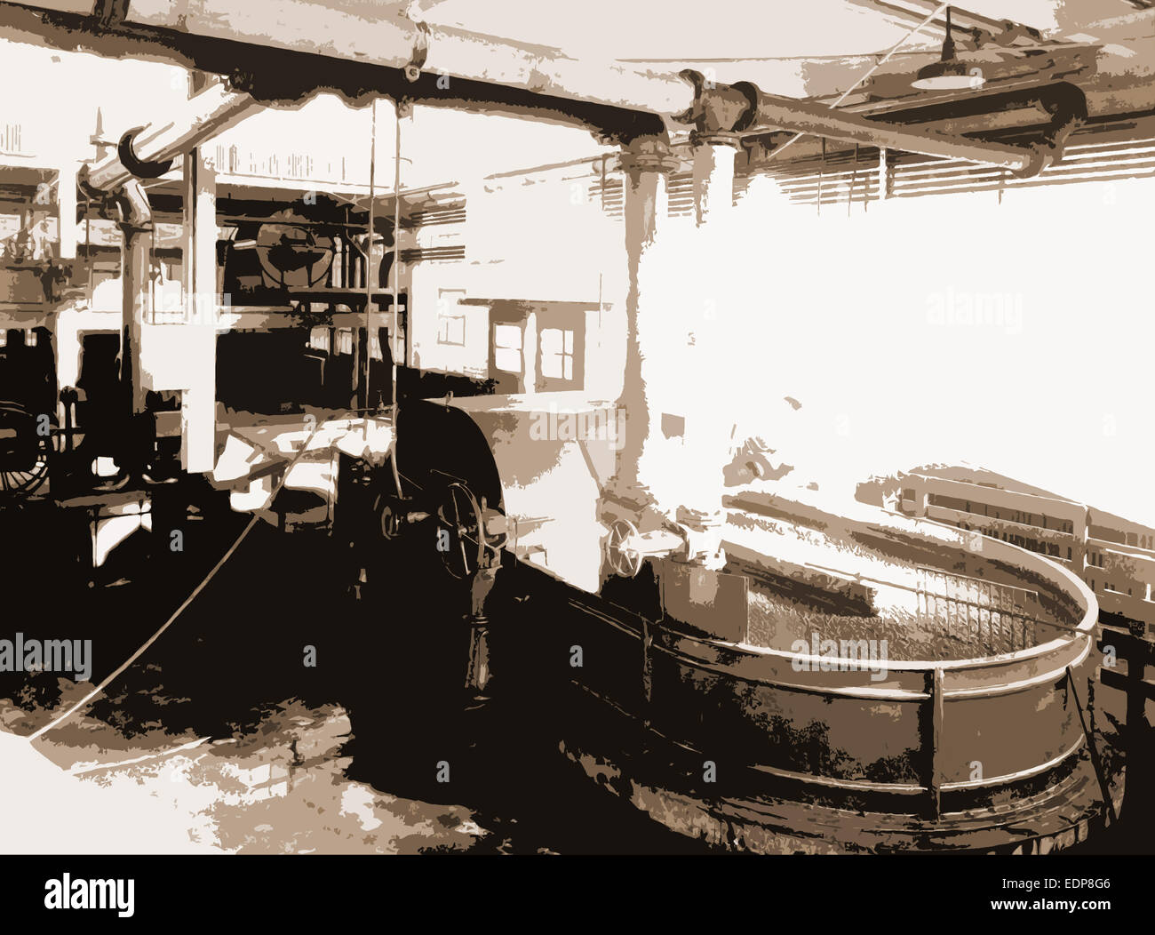 The Pulp is ground and sizing added, Paper industry, 1922 Stock Photo
