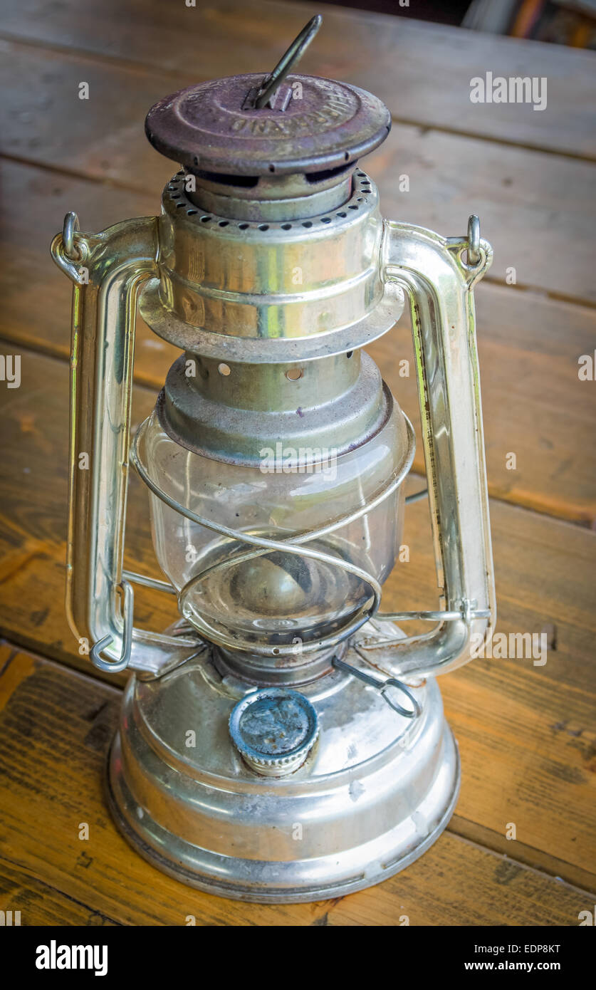 Old paraffin camping lantern Stock Photo Alamy