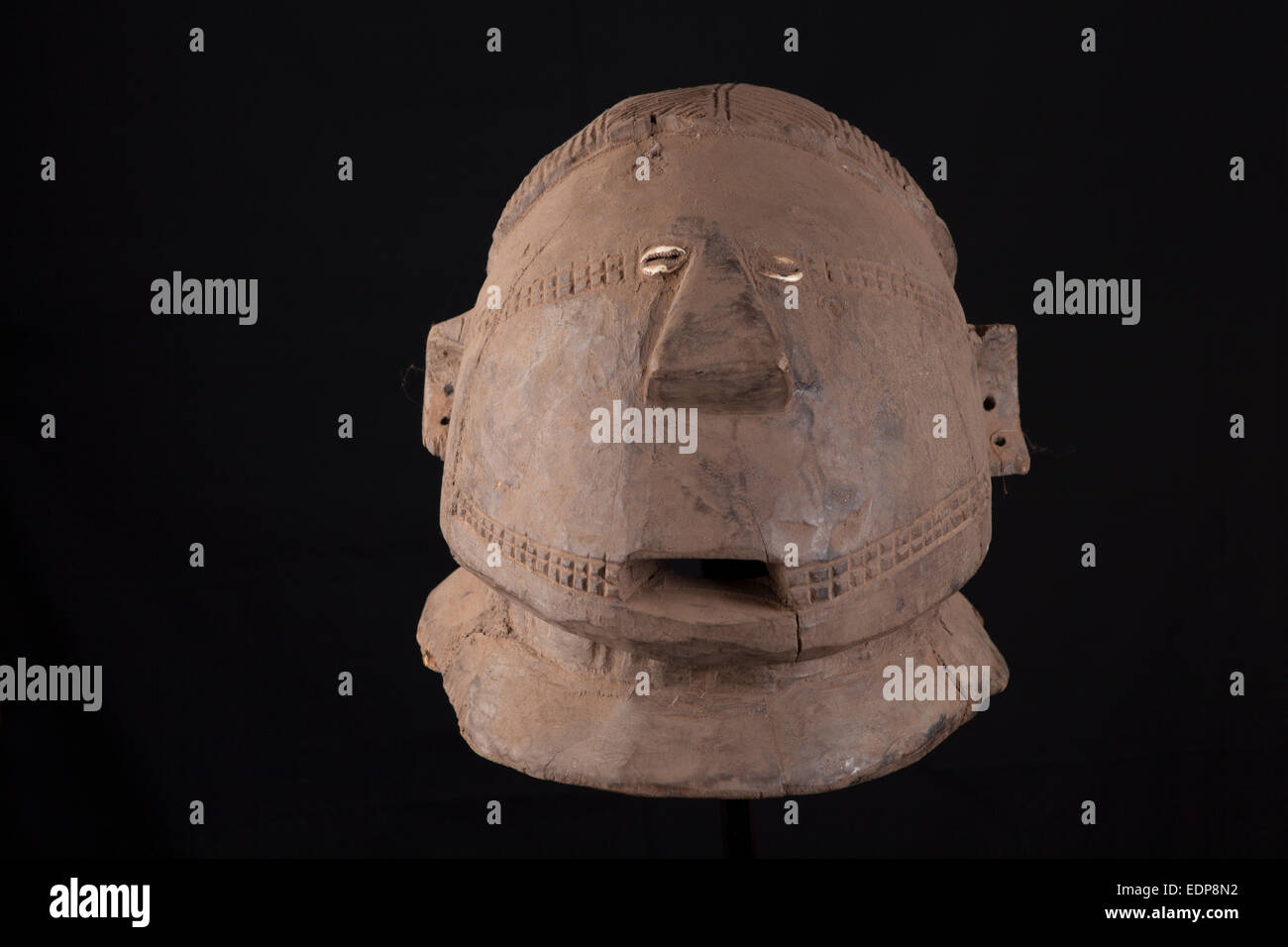 African mask from Congo, Central Africa. Stock Photo