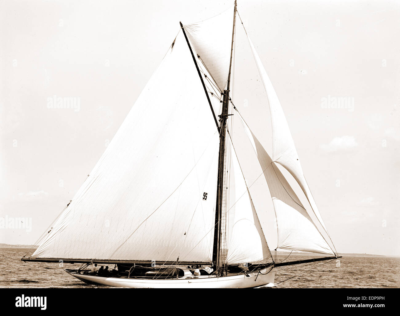 Thetis, Thetis (Yacht), Yachts, 1891 Stock Photo