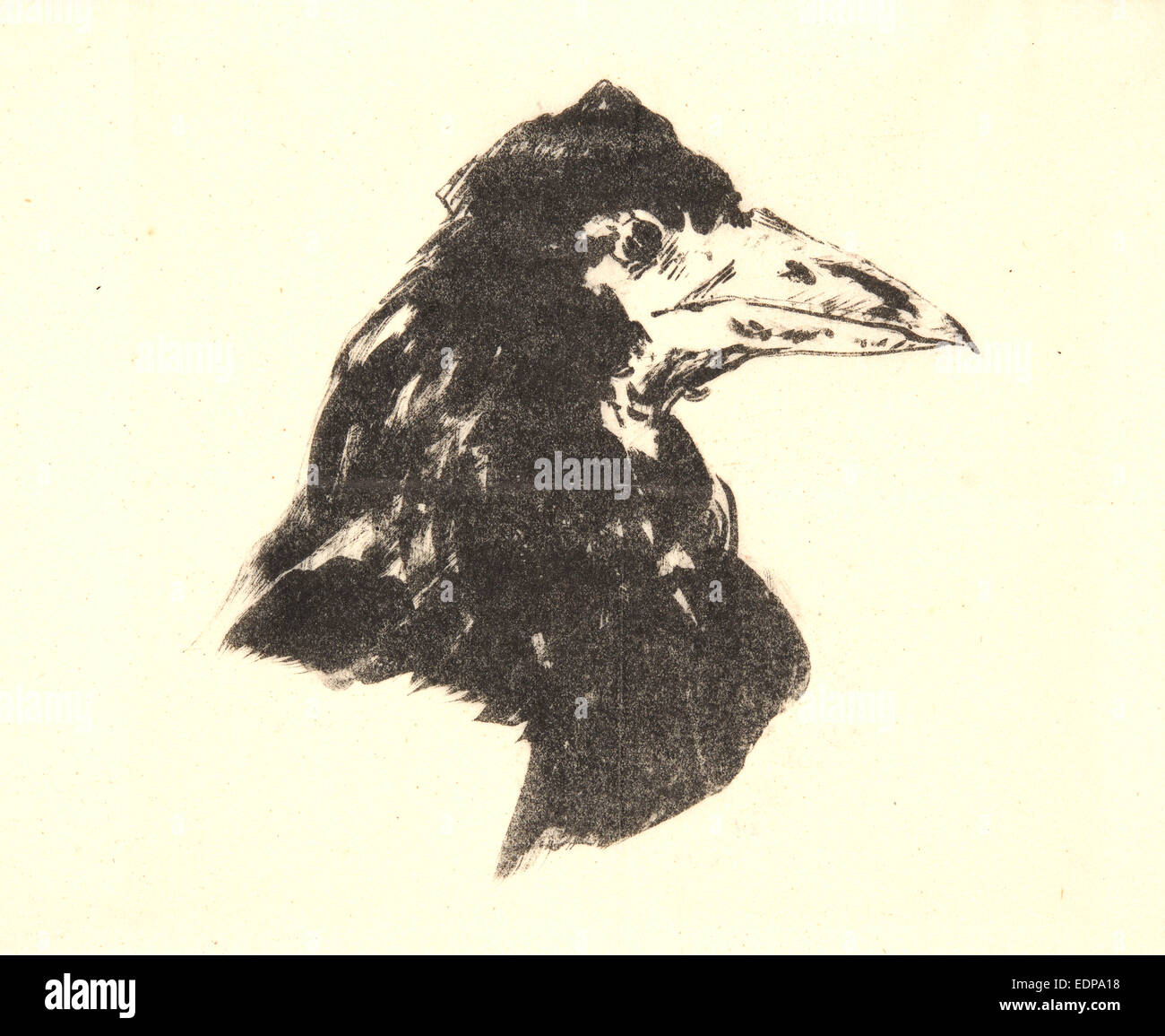 Édouard Manet (French, 1832 - 1883). The Raven (Le corbeau): Design for ...