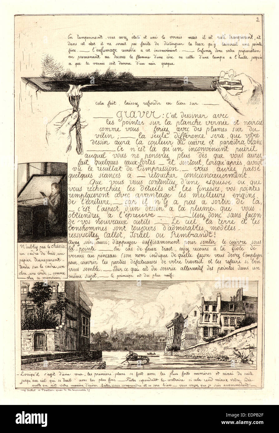 Adolphe Martial Potémont French 1828 1883 Letter On