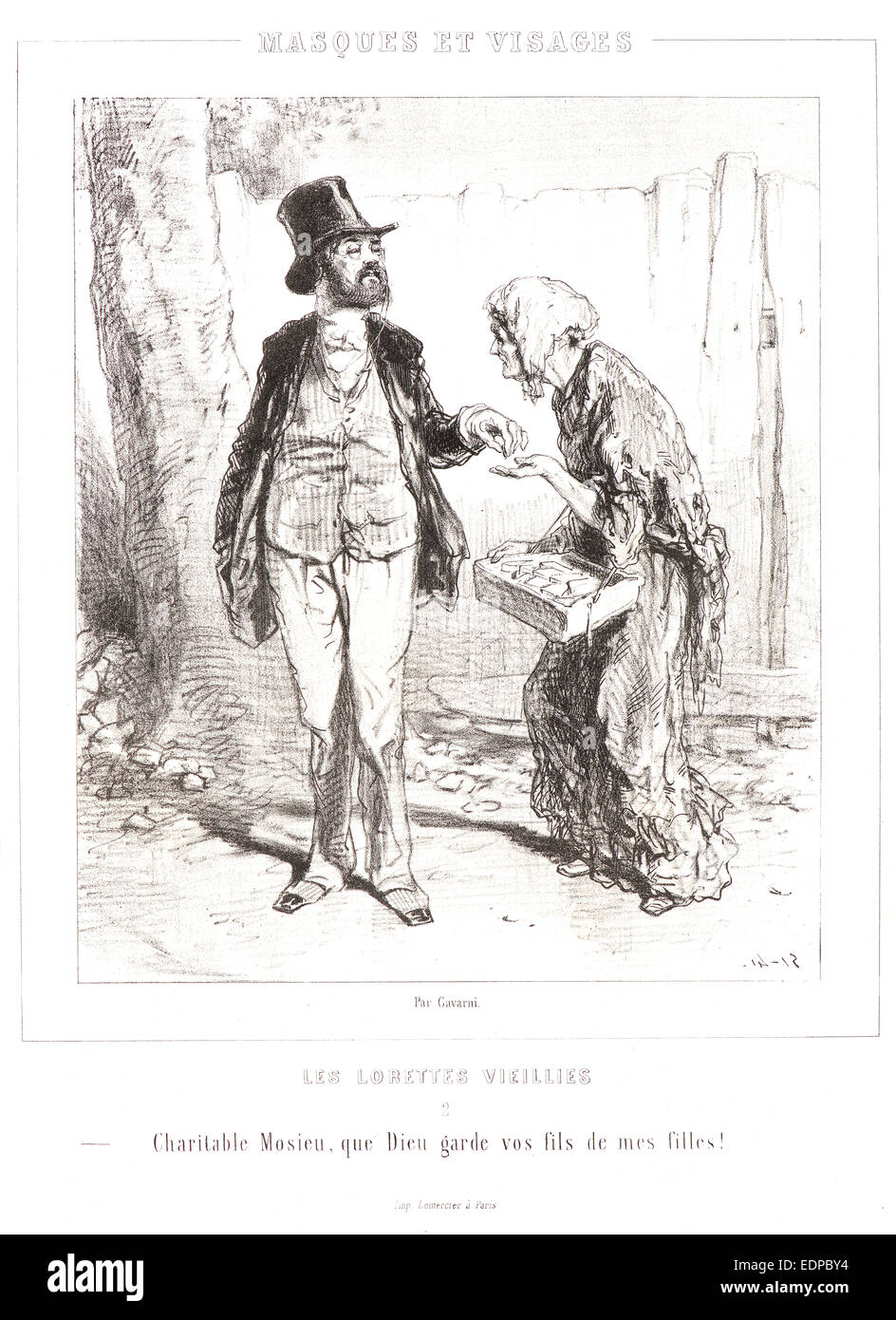 Paul Gavarni (aka HippolyteGuillaumeSulpice Chevalier, French, 1804