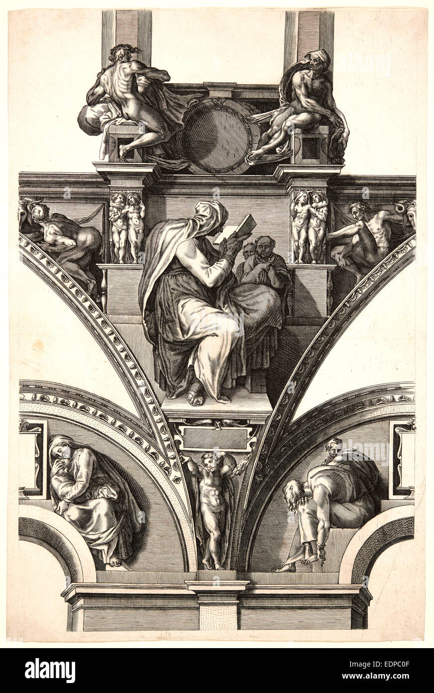Aloisio Fabri (aka Aloisio Luigi Fabri, Italian, 1778-1835) ) after Michelangelo Buonarroti (Italian, 1475-1564) Stock Photo
