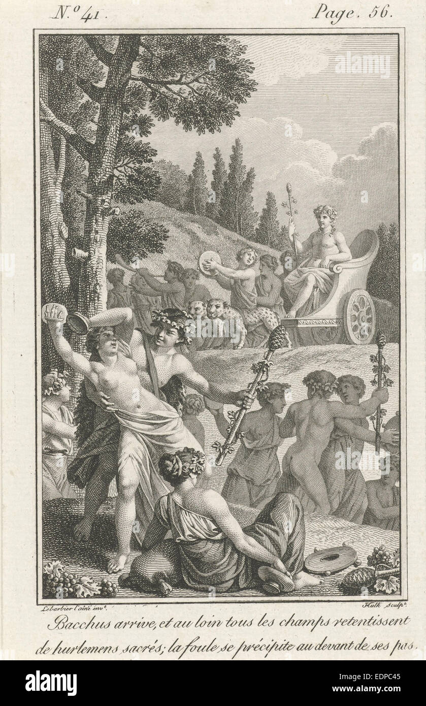The arrival of Bacchus, Abraham Jacobsz. Hulk, 1766 - 1817
