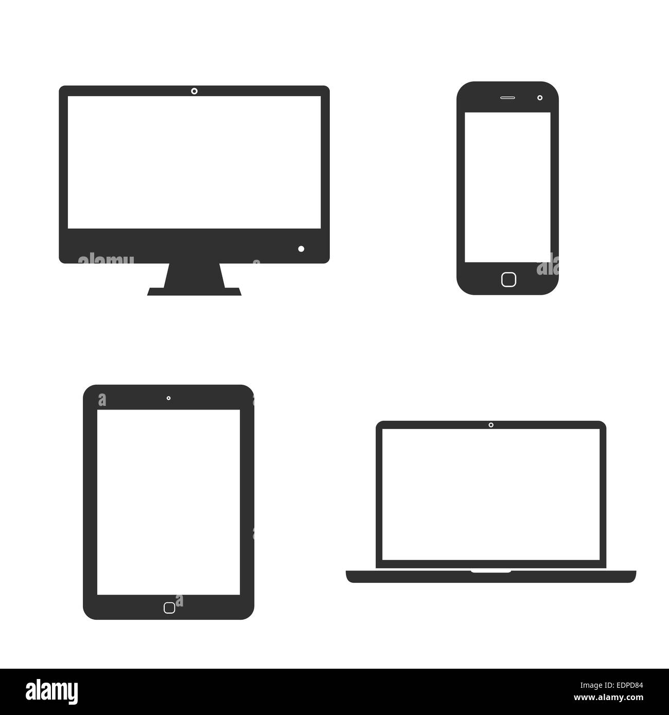 Set of icons electronic devices Stock Photo Alamy