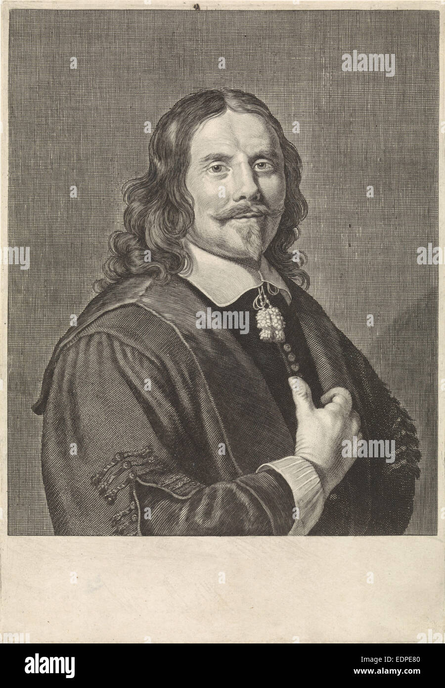 Portrait of Henricus Regius, Theodor Matham, Hendrick Bloemaert, 1661 - 1670 Stock Photo