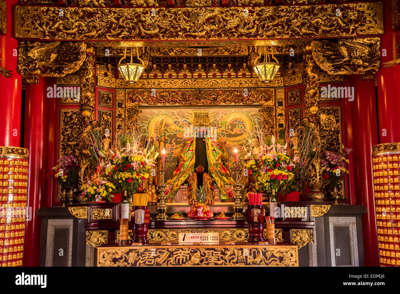 Emperor Guan Yu Temple,China town,Yokohama,Kanagawa,Japan Stock Photo