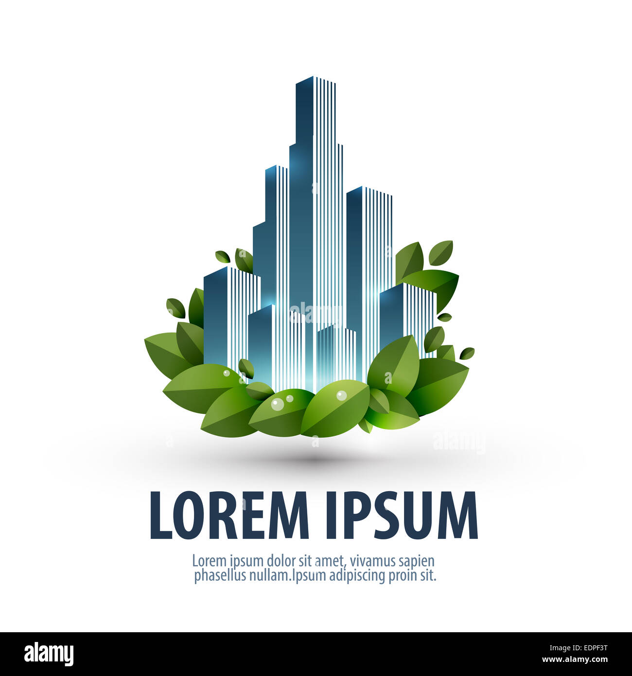 City and nature. logo, icon, emblem, template, business Stock Photo