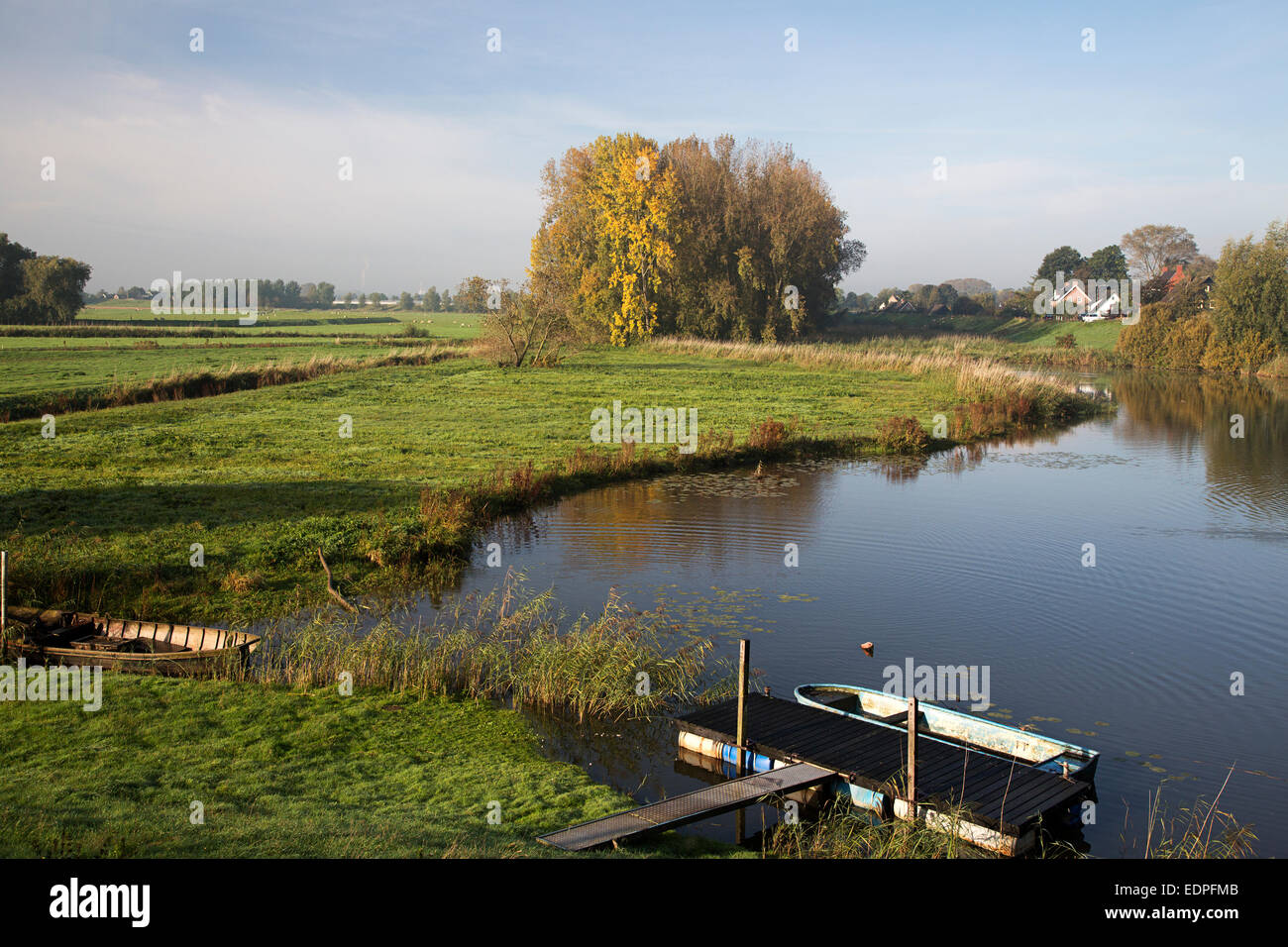 Foreland of Dutch river Meuse near Poederoijen, Gelderland, Netherlands ...