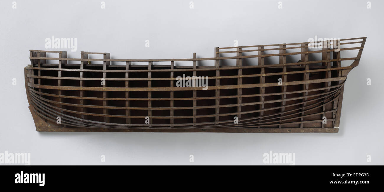Half Model of a liner of 70 pieces, Anonymous, 1750 - 1800 Stock Photo