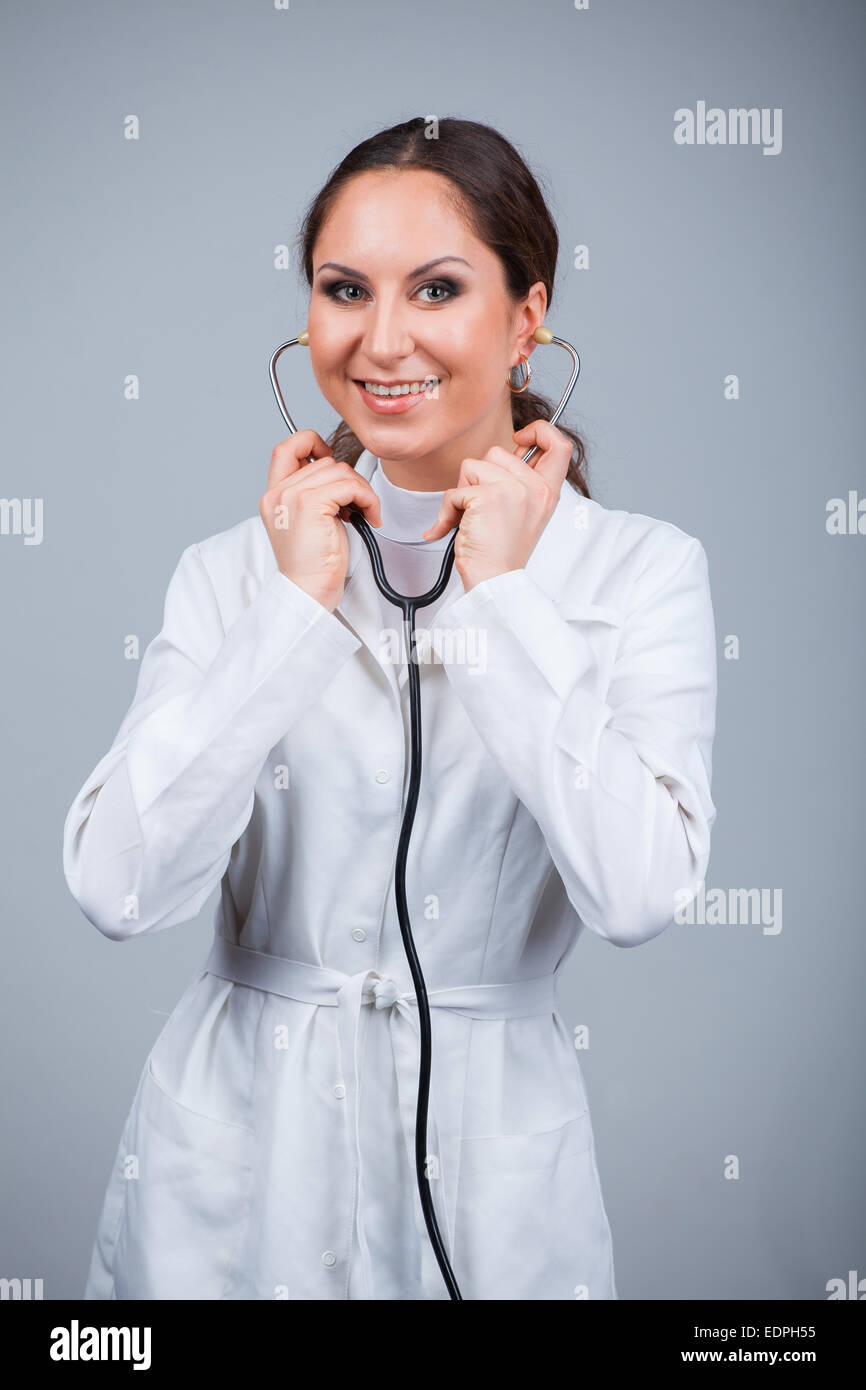 Doctor with stethoscope Stock Photo - Alamy