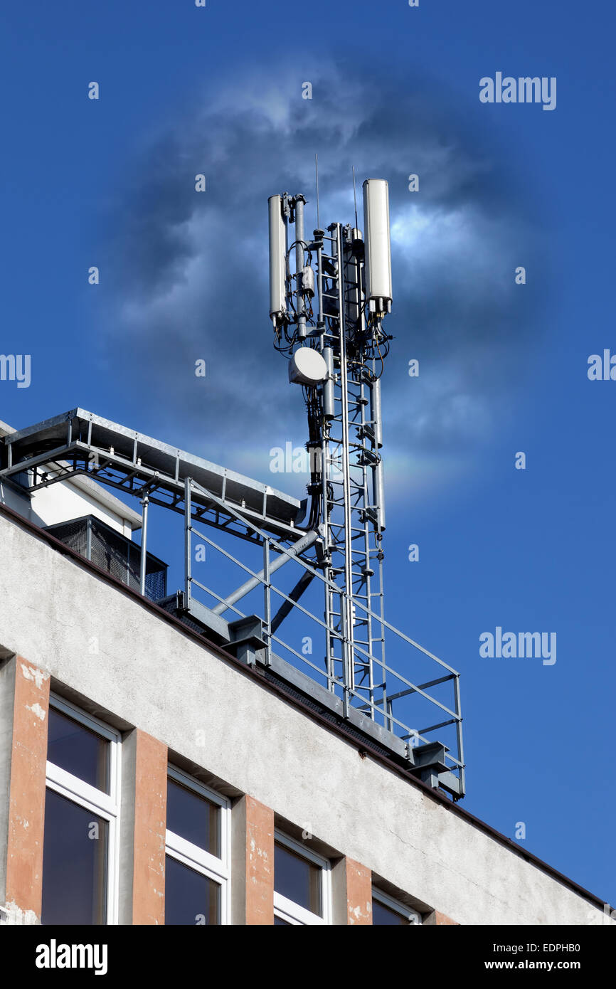 The effect of mobile phone radiation on human health conceptual Stock