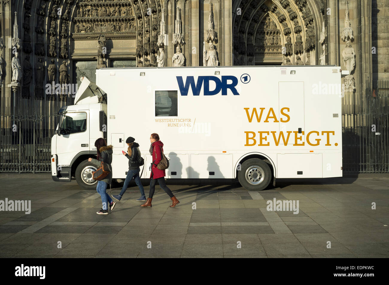 WDR a German TV broadcaster's mobile studio Stock Photo