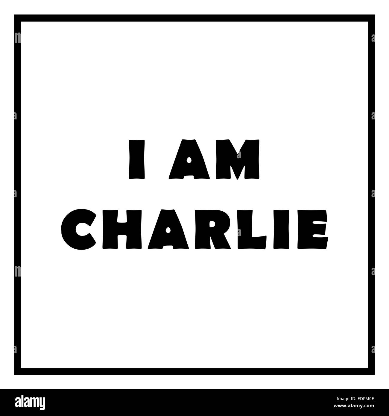 I Am Charlie WB Stock Photo