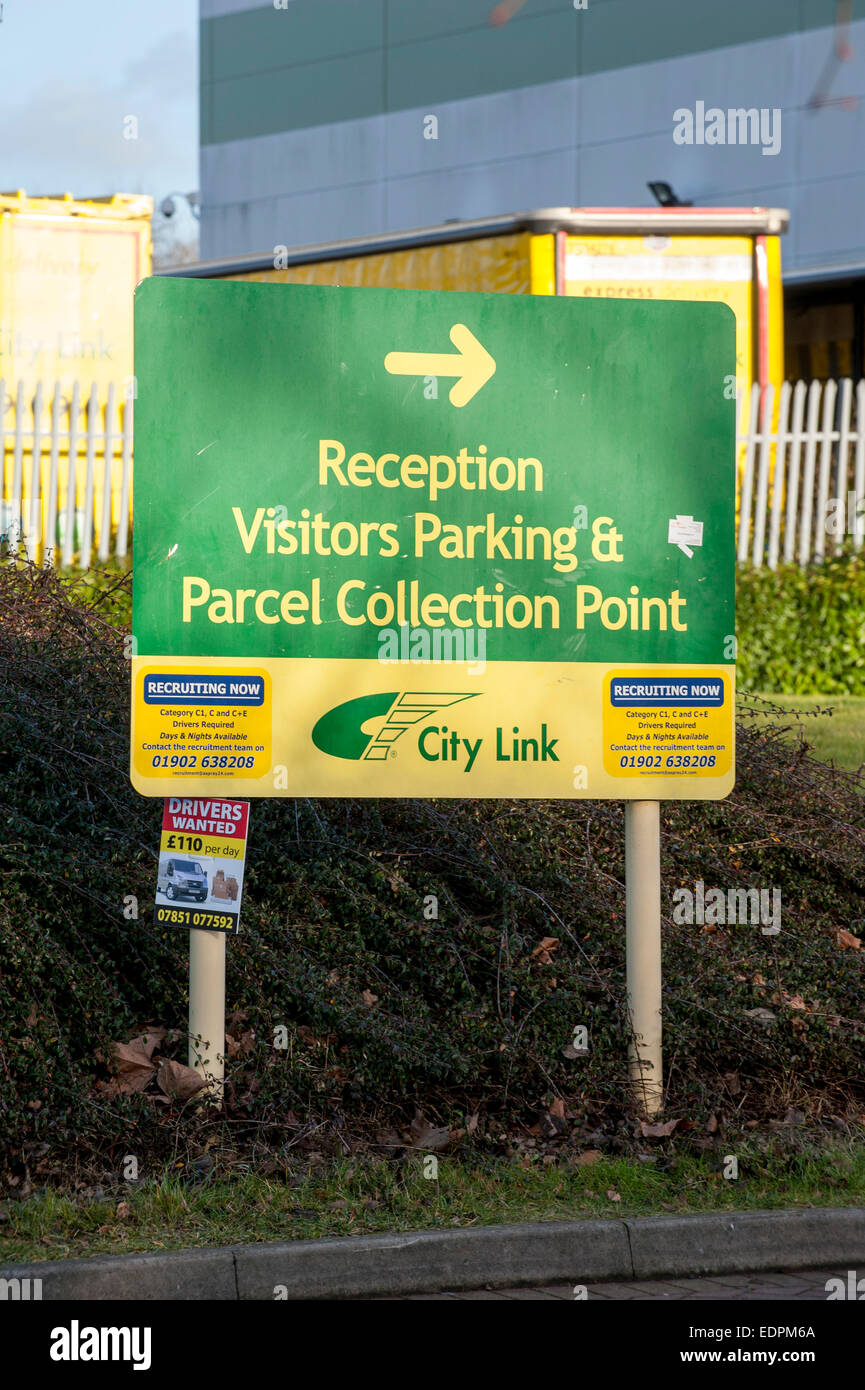 City link warehouse distribution and collection centre, Wednesbury, UK Stock Photo