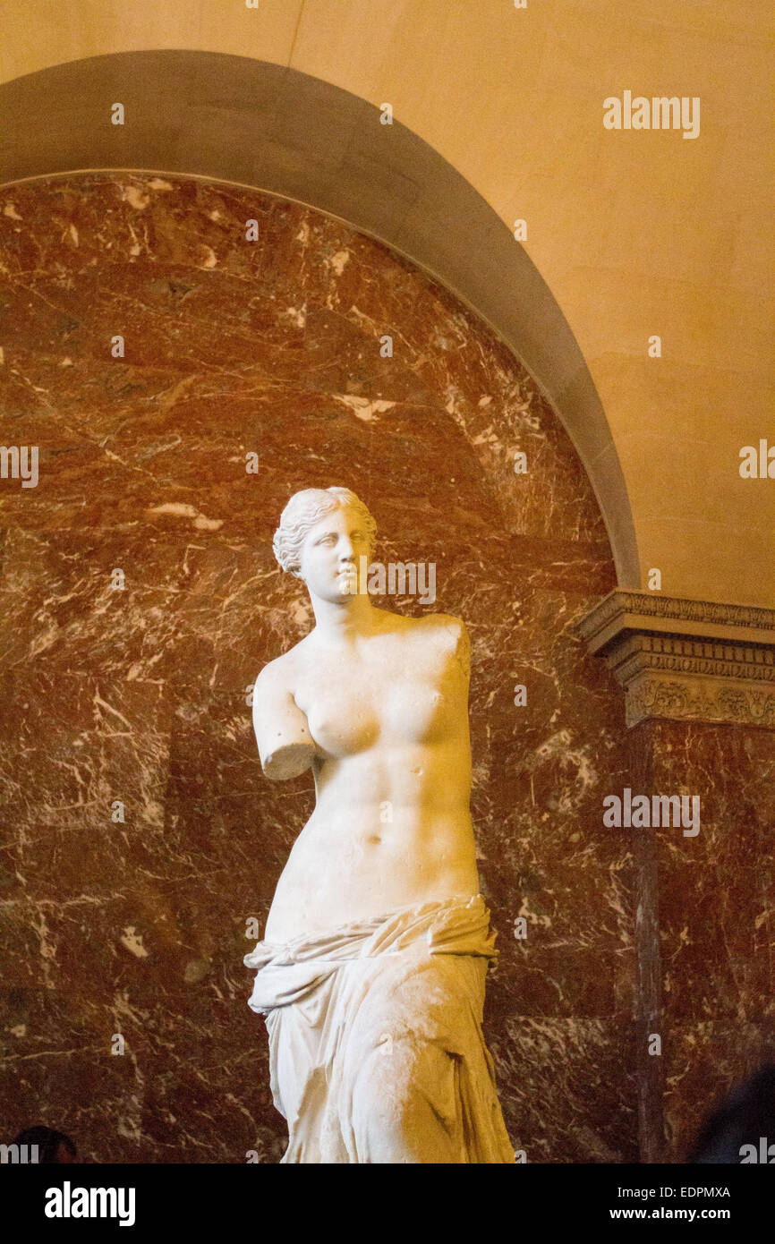 Venus de Milo sculpture in Louvre Museum, Paris, France Stock Photo - Alamy