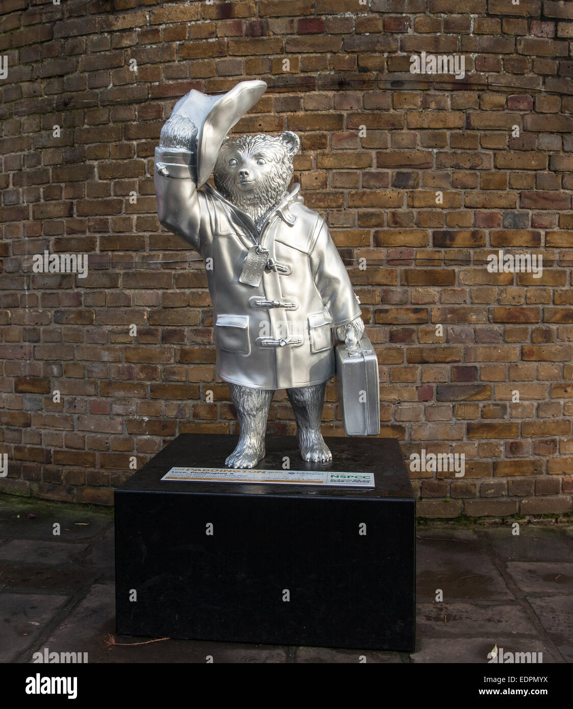 Paddington Bear statue designed by Lulu Guinness part of the Paddington