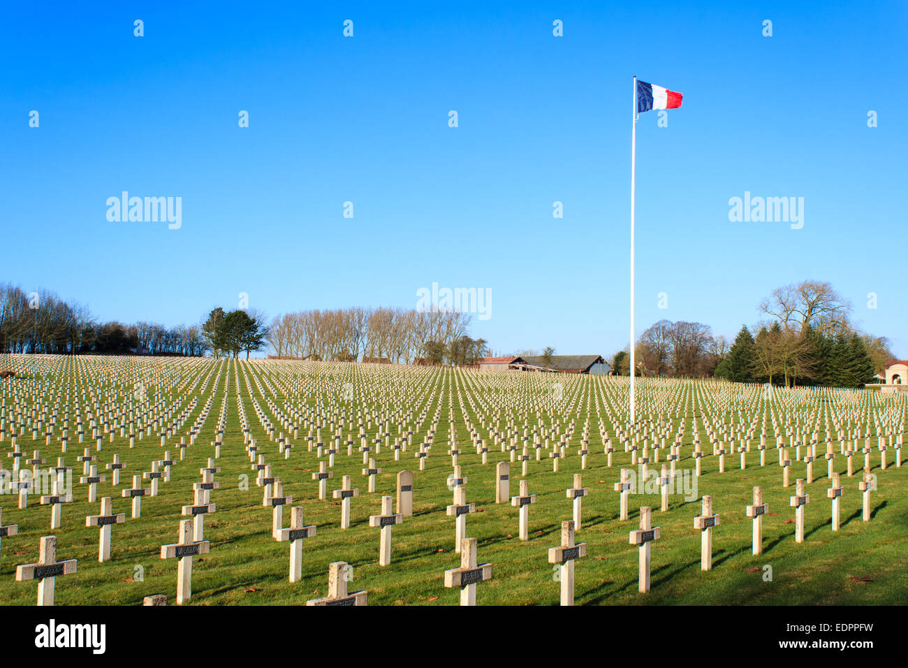 Cemetery world war one in France Vimy La Targette Stock Photo