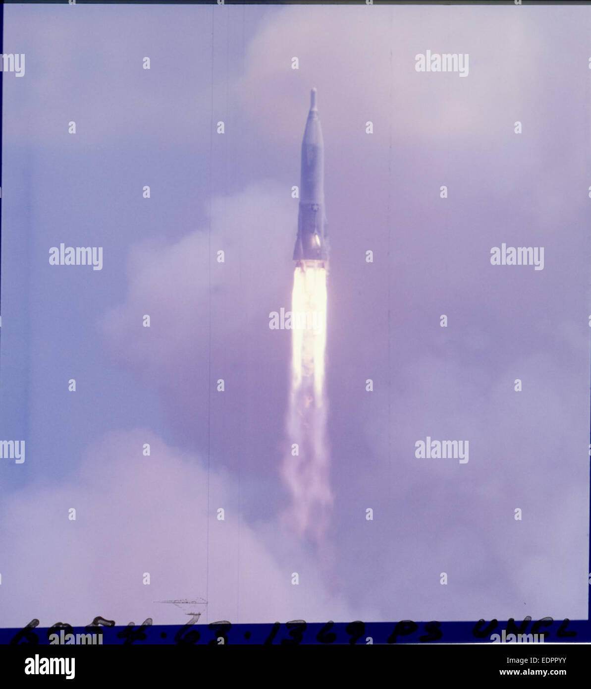 This image documents an Atlas ICBM (Intercontinental Ballistic Missile ...