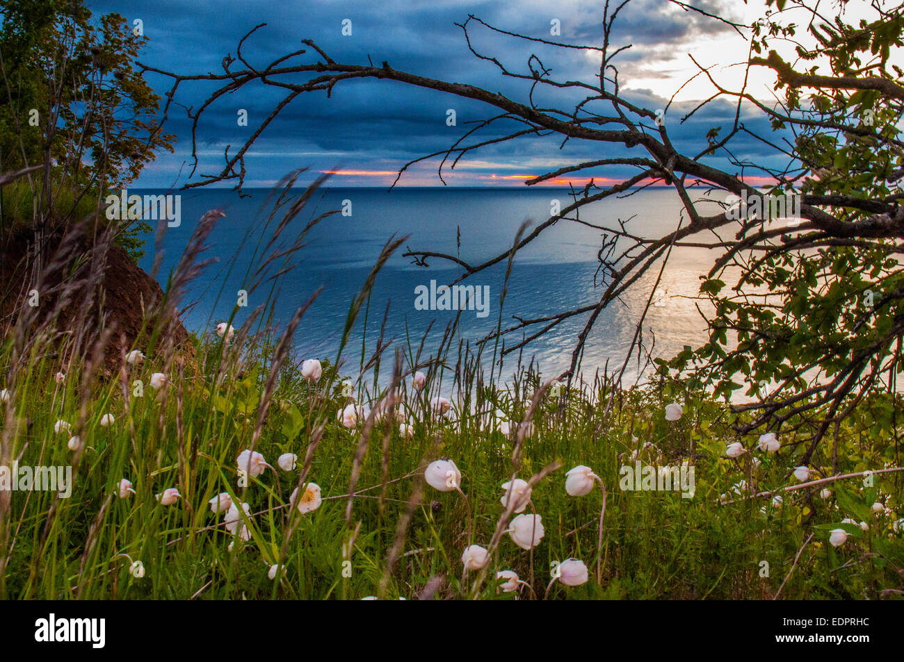 Sunset in clouds Stock Photo
