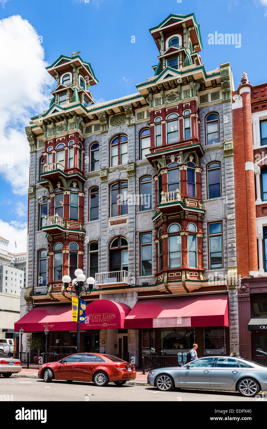 Wyatt Earps Historic Gambling Hall and Saloon on 5th Avenue in the old Gaslamp Quarter, San Diego, California, USA Stock Photo