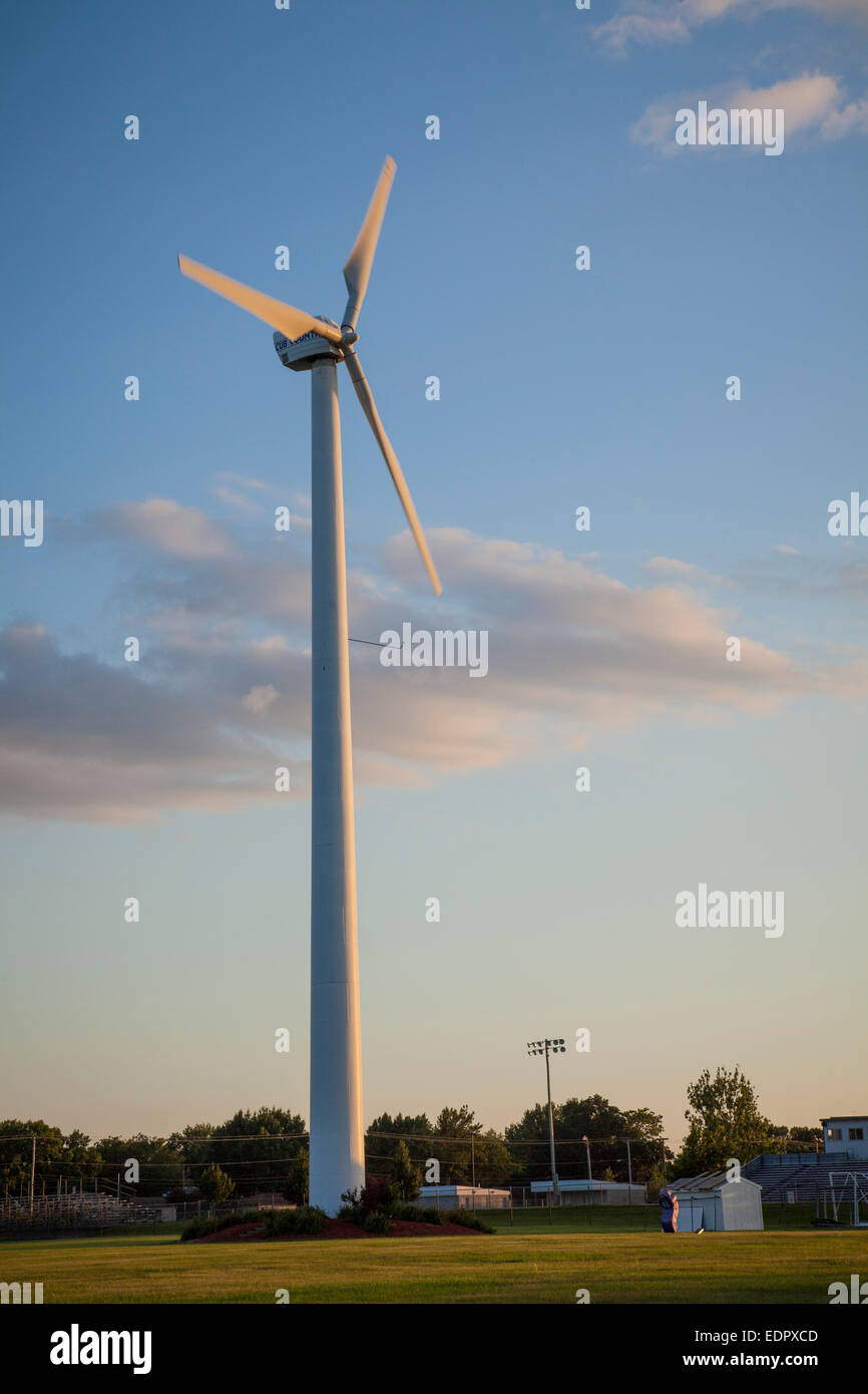 Wind turbine. Nevada, Iowa. Stock Photo