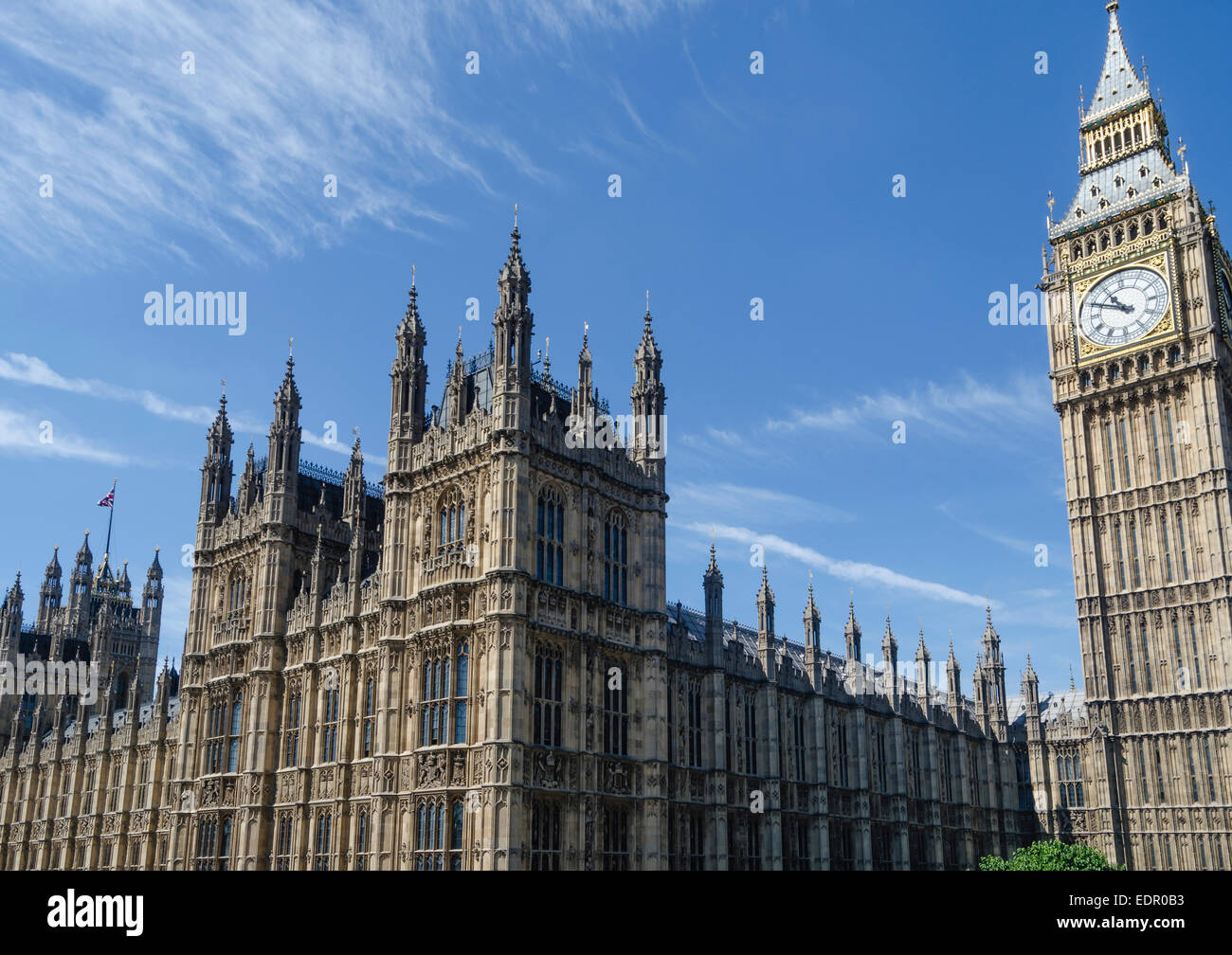 Big Ben and Westminster Palace, London, UK Stock Photo