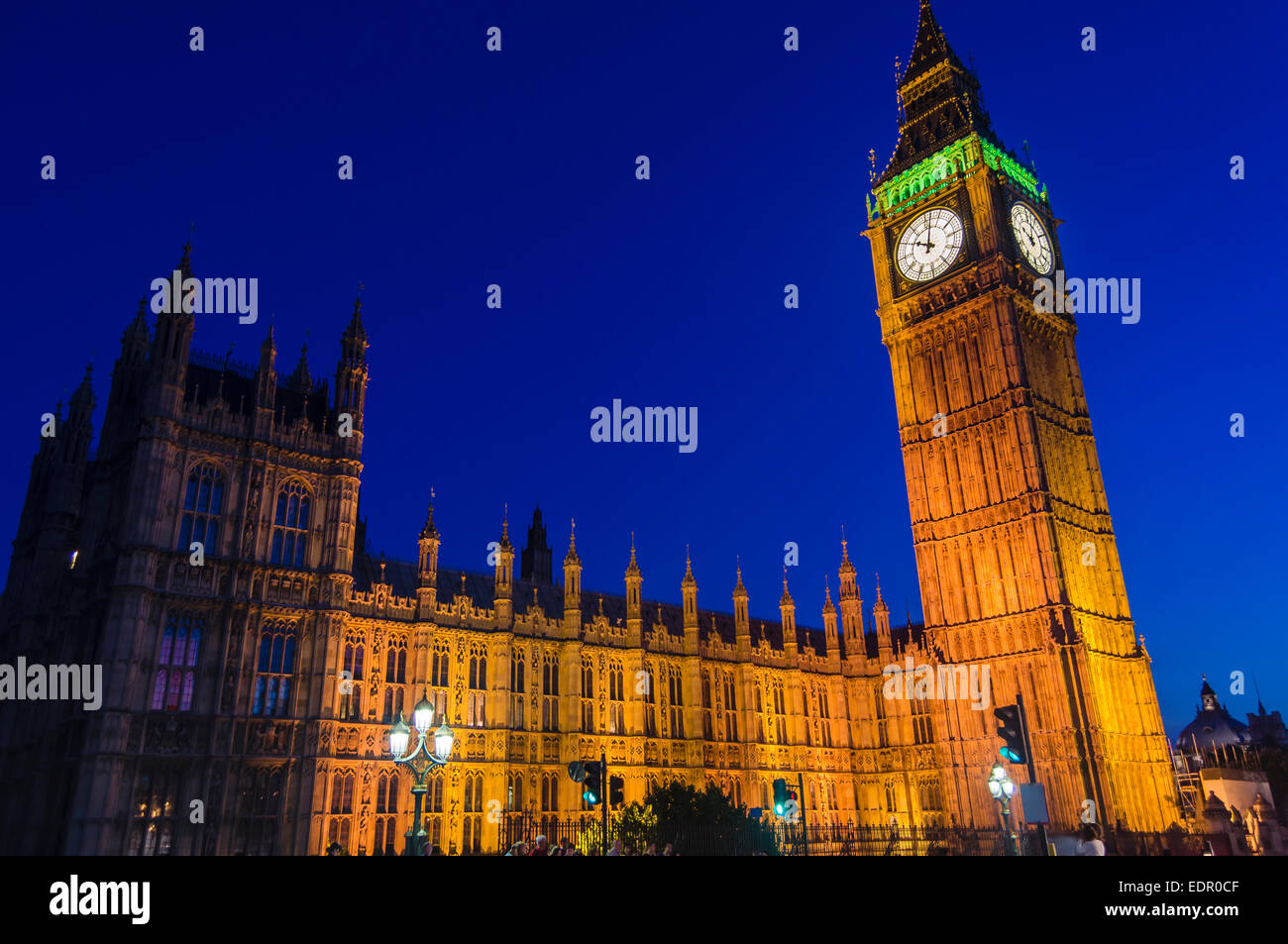 Night View of Big Ben, London, UK Stock Photo