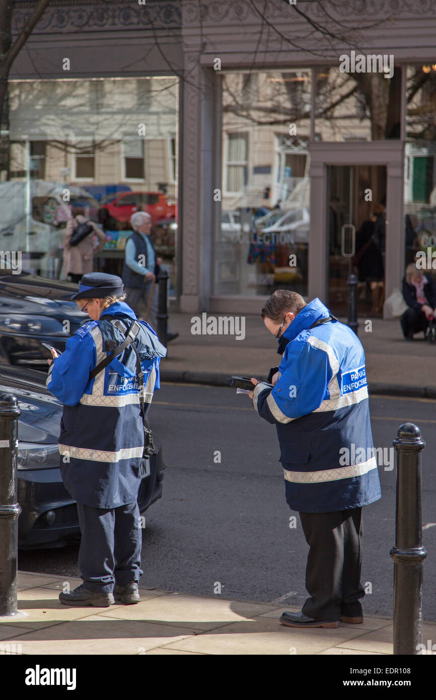 Parking Enforcement Officers, England, UK Stock Photo