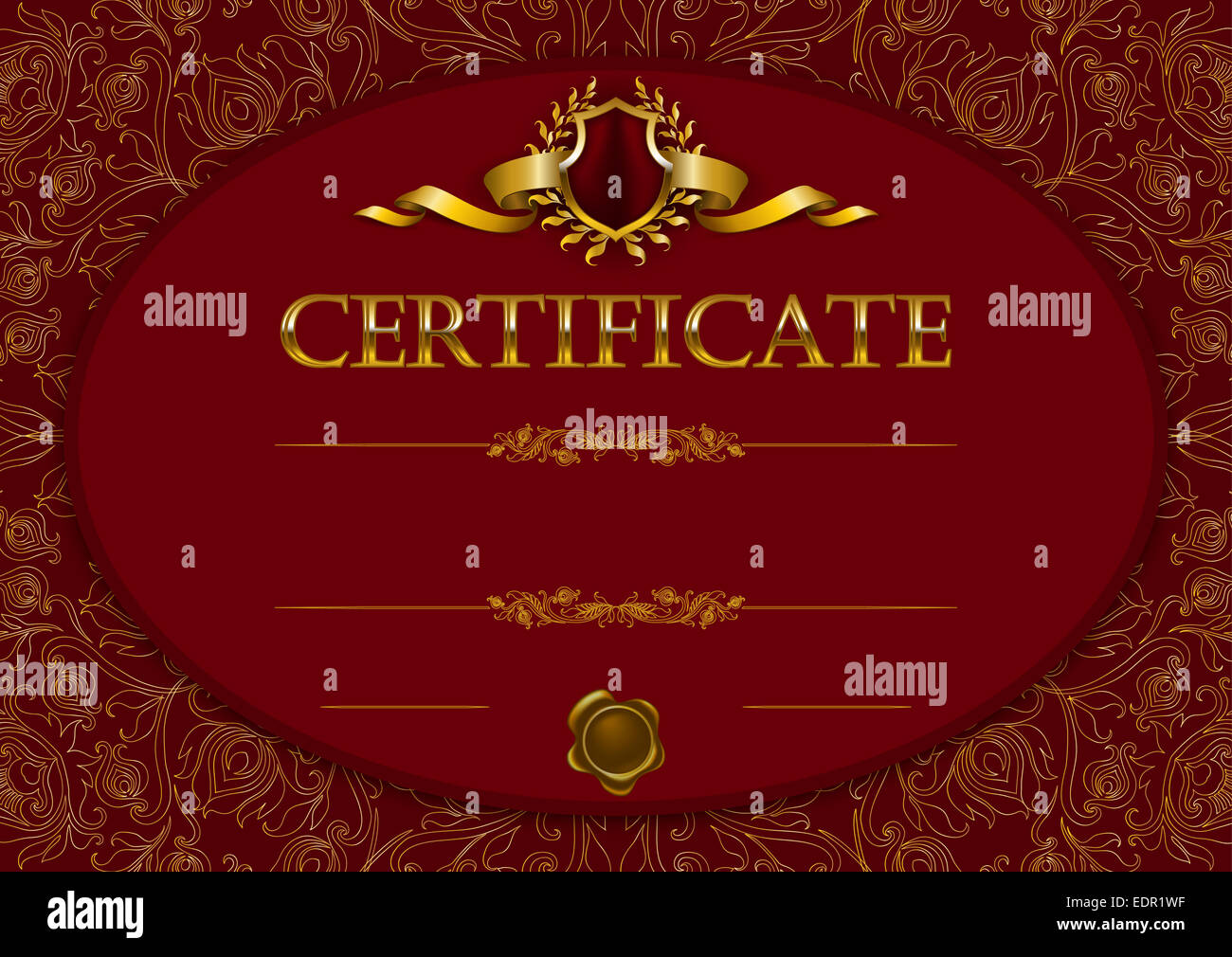 Elegant template of certificate, diploma Stock Photo