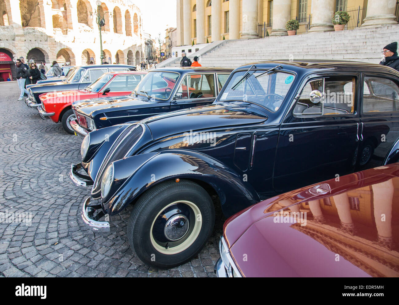 VERONA, ITALY JANUARY 6 Classic vintage cars. Benaco Classic