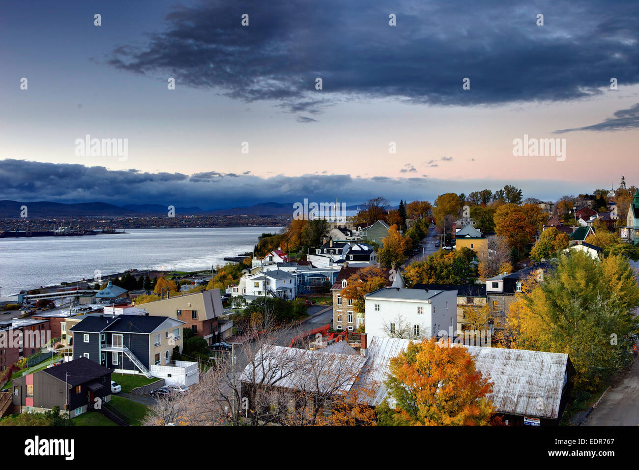 Old Levis facing city the St-Lawrence Stock Photo - Alamy