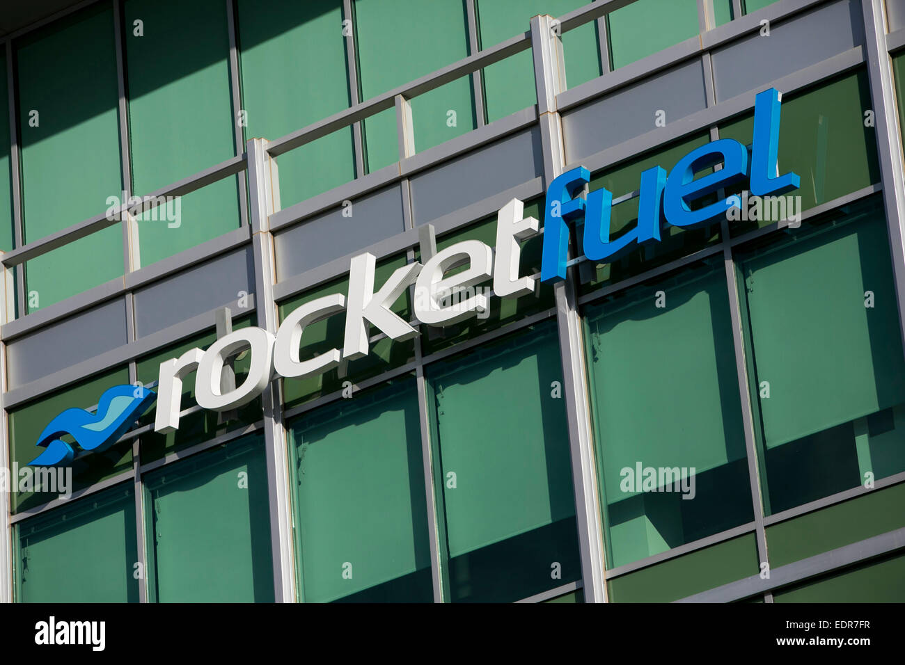 The headquarters of Rocket Fuel Inc., in Redwood City, California. Stock Photo