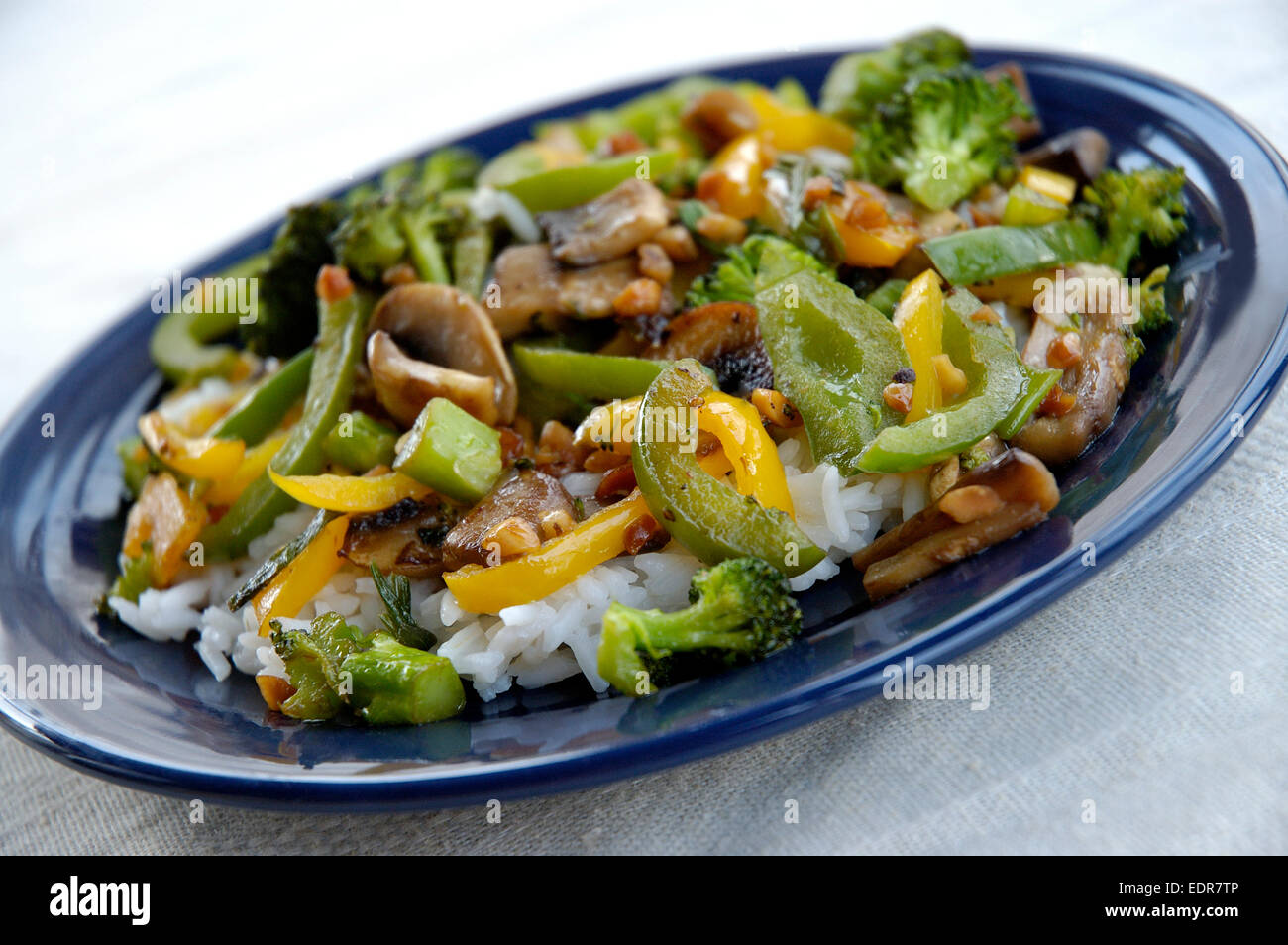 Asianstyle vegetable stir fry. Vegetarian vegan Stock Photo Alamy