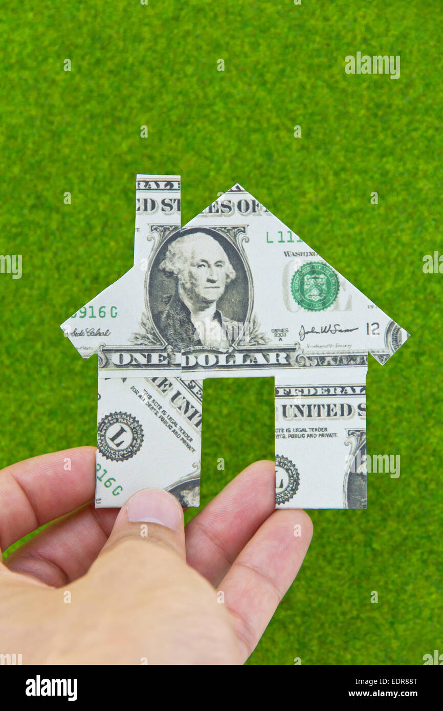 banknote house icon Stock Photo - Alamy