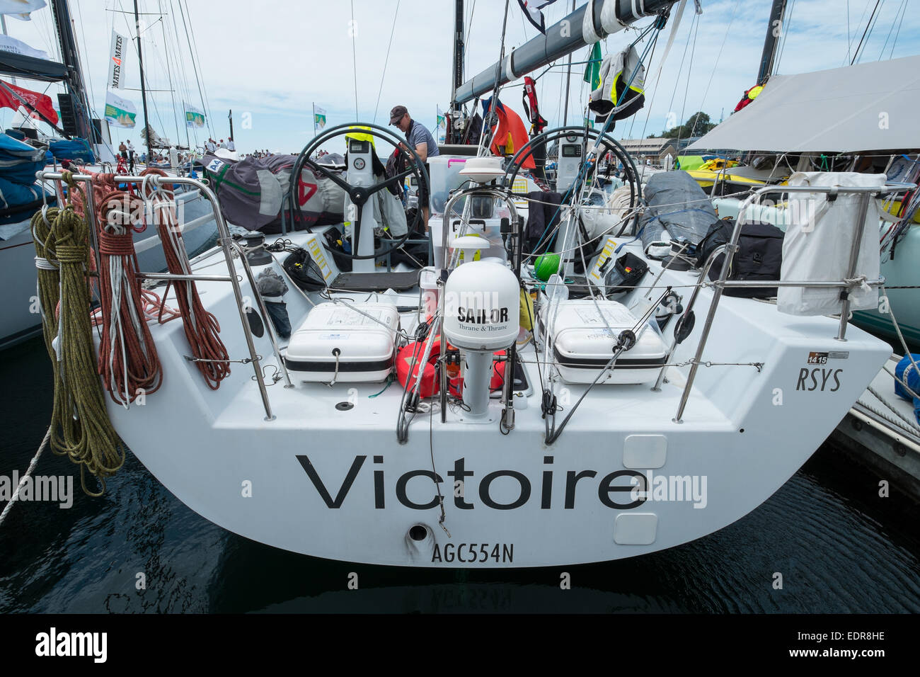 Sydney Hobart Yachts in Hobart 2014 Stock Photo