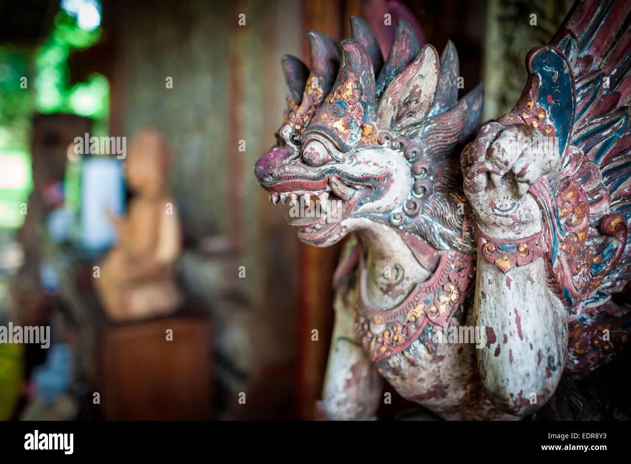 Dragon Traditional Statue Bali Indonesia High Resolution Stock
