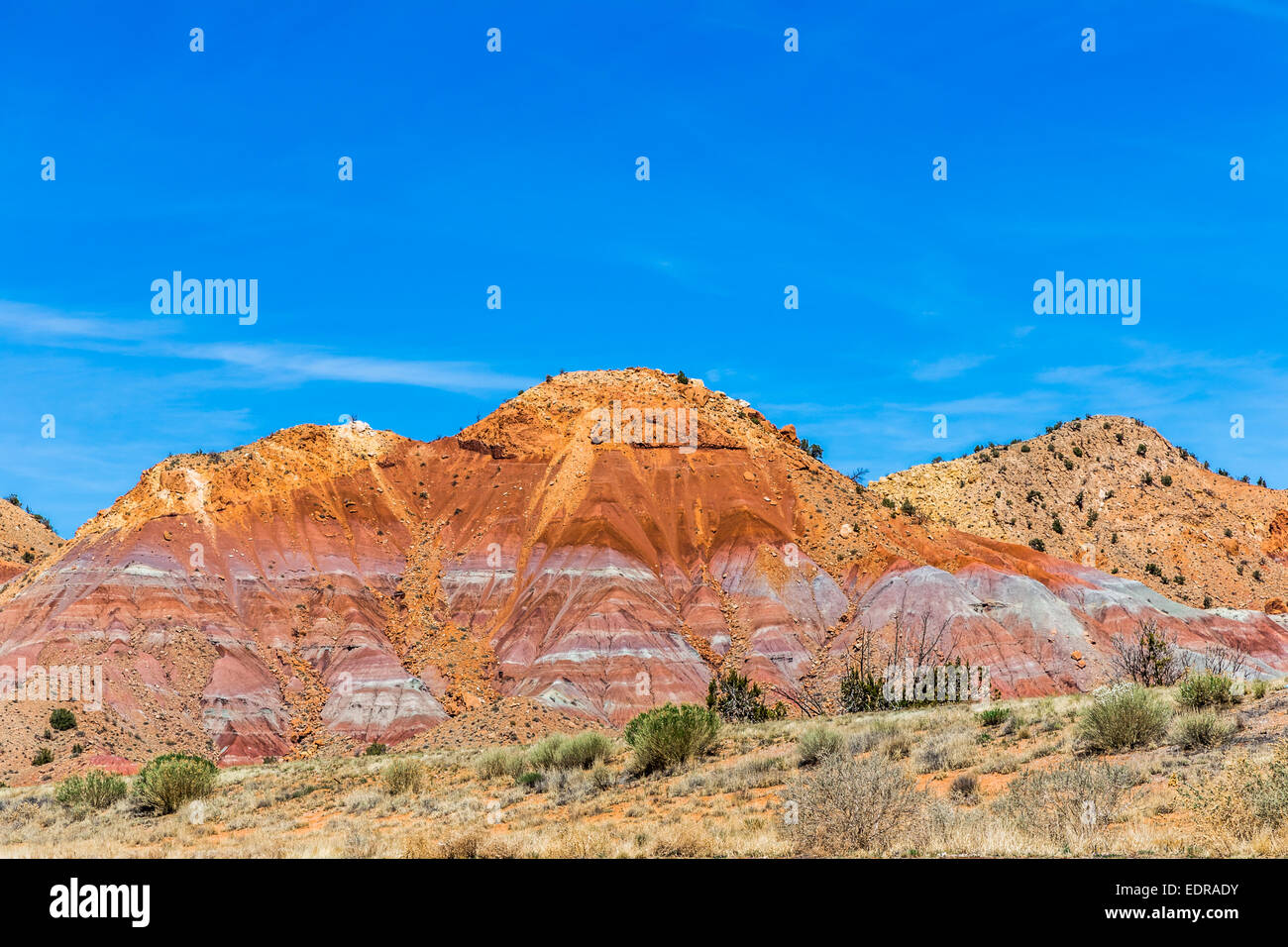 Red Rocks at Ghost Ranch, New Mexico, USA Stock Photo