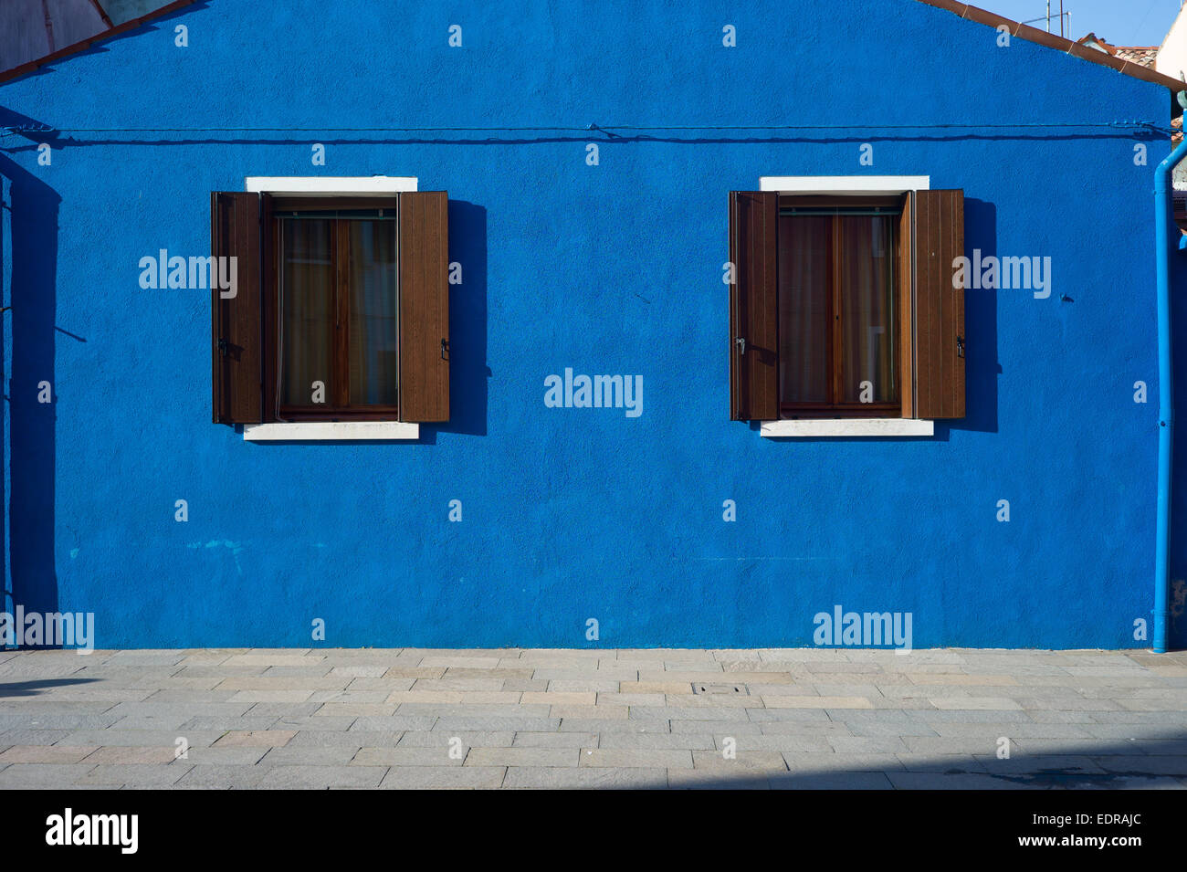 Characteristic coloured houses in Burano Veneto, Italy Stock Photo