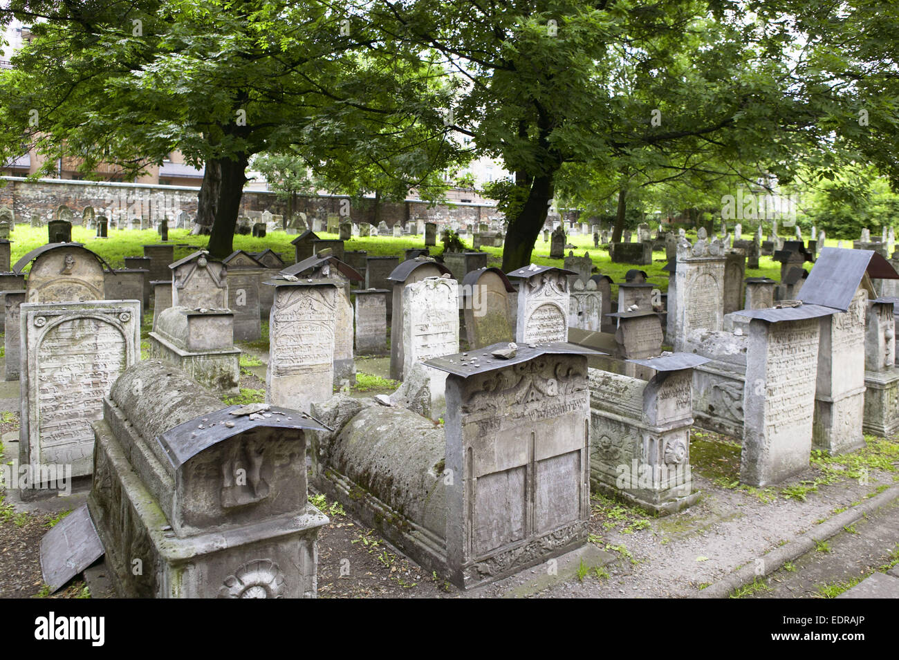 Krakau, jüdischer Friedhof Stock Photo