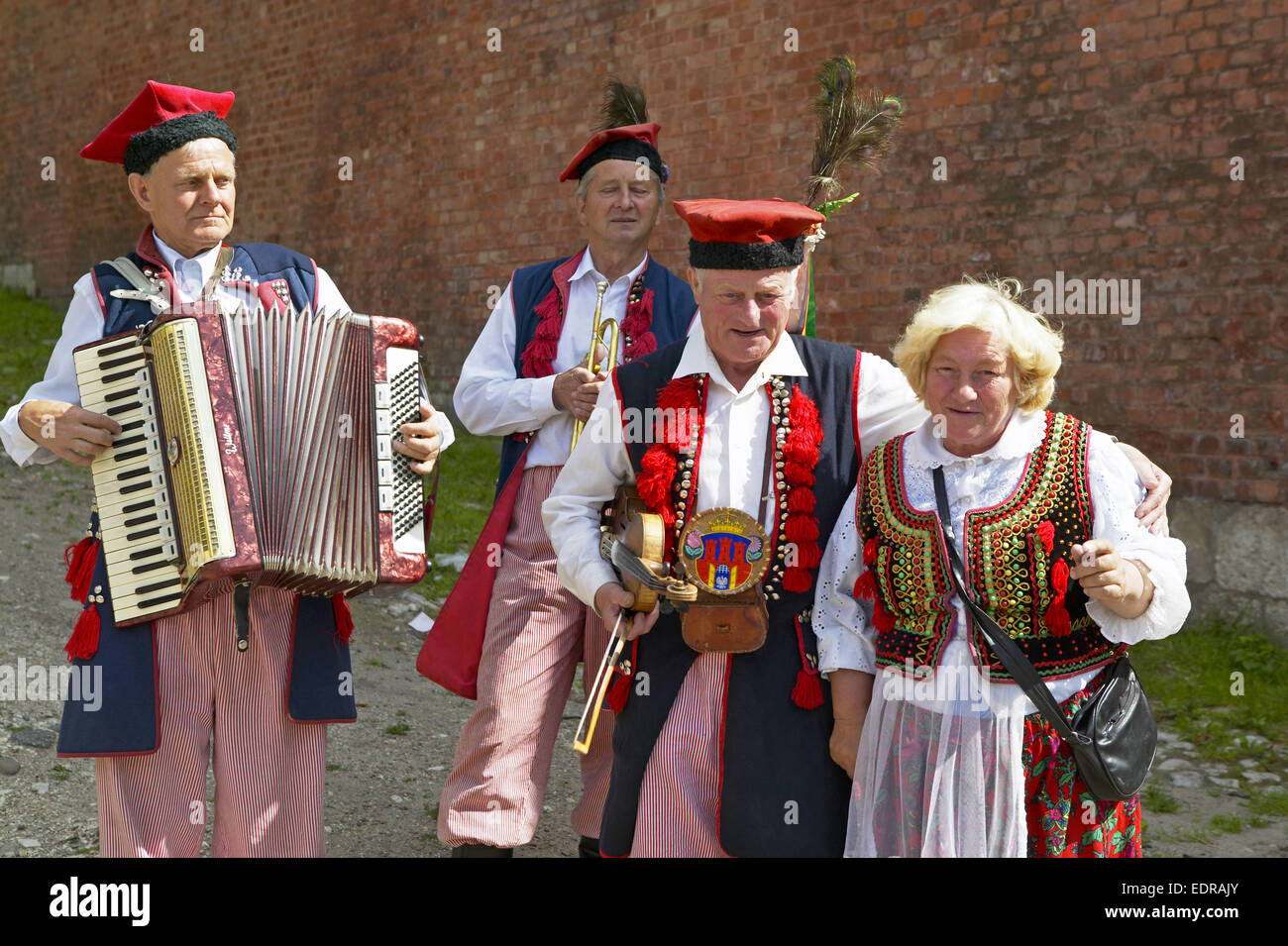 Krakau Wawel Musiker Stock Photo