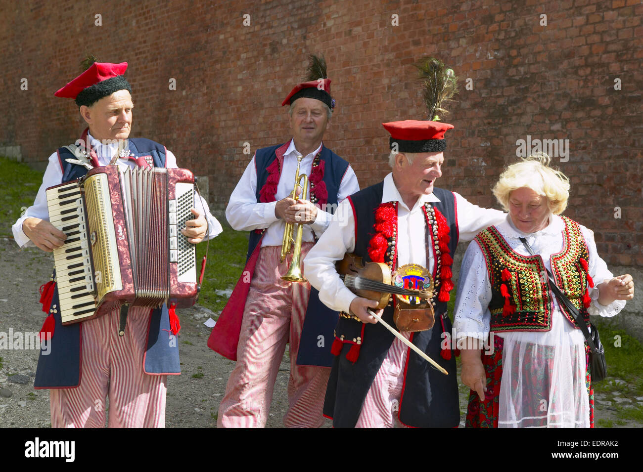 Krakau Wawel Musiker Stock Photo