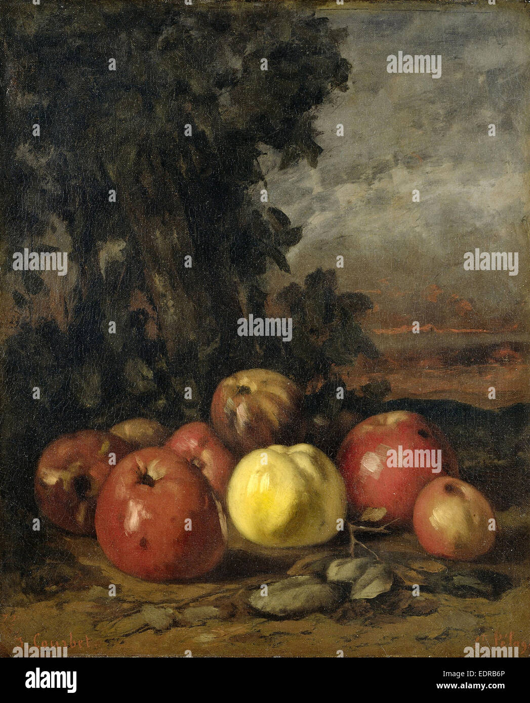 Apples, Gustave Courbet, 1871 - 1872 Stock Photo