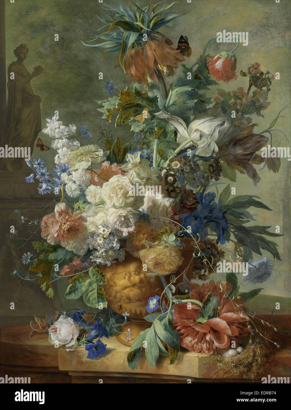 Still Life with Flowers, Jan van Huysum, 1723 Stock Photo