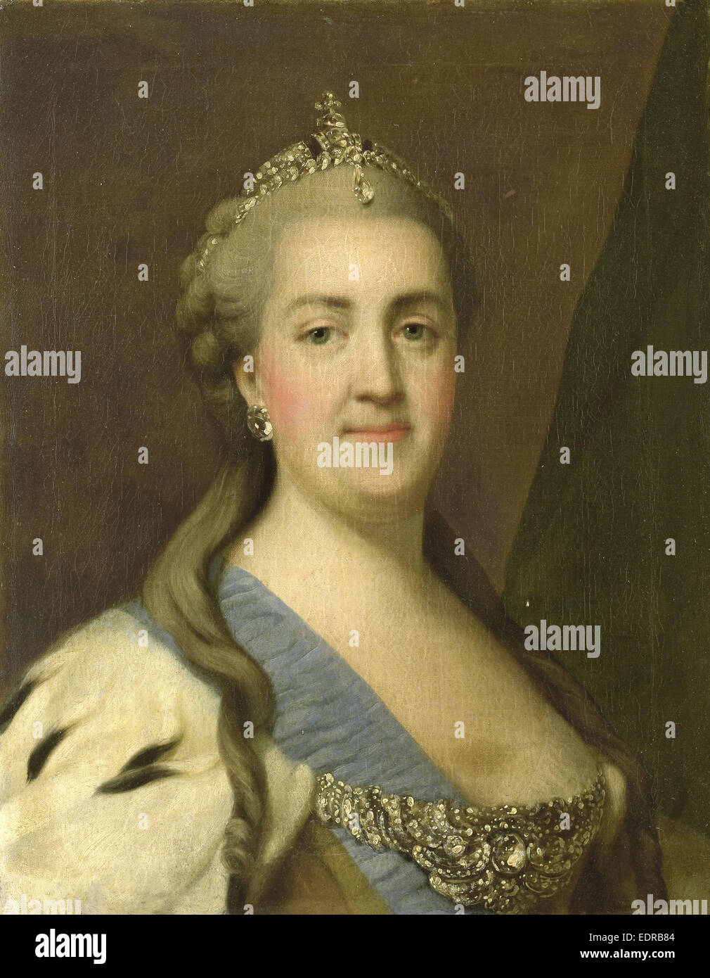 Portrait of Catherine II, Empress of Russia (Catherine the Great), Vigilius Erichsen, 1749 - 1782 Stock Photo