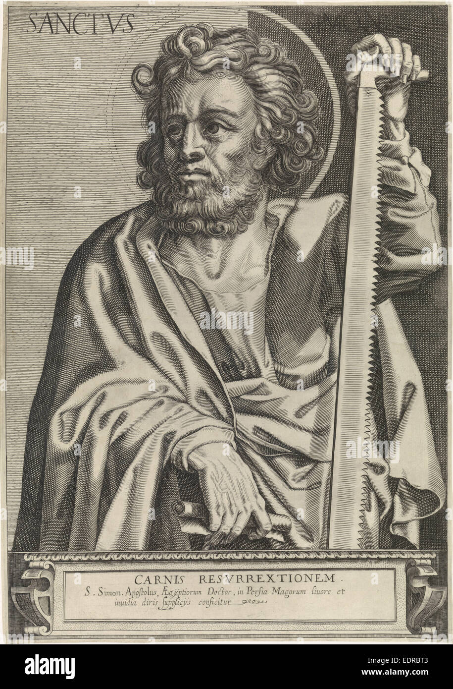 Apostle Simon, Egbert van Panderen, c. 1590 - 1637 Stock Photo - Alamy