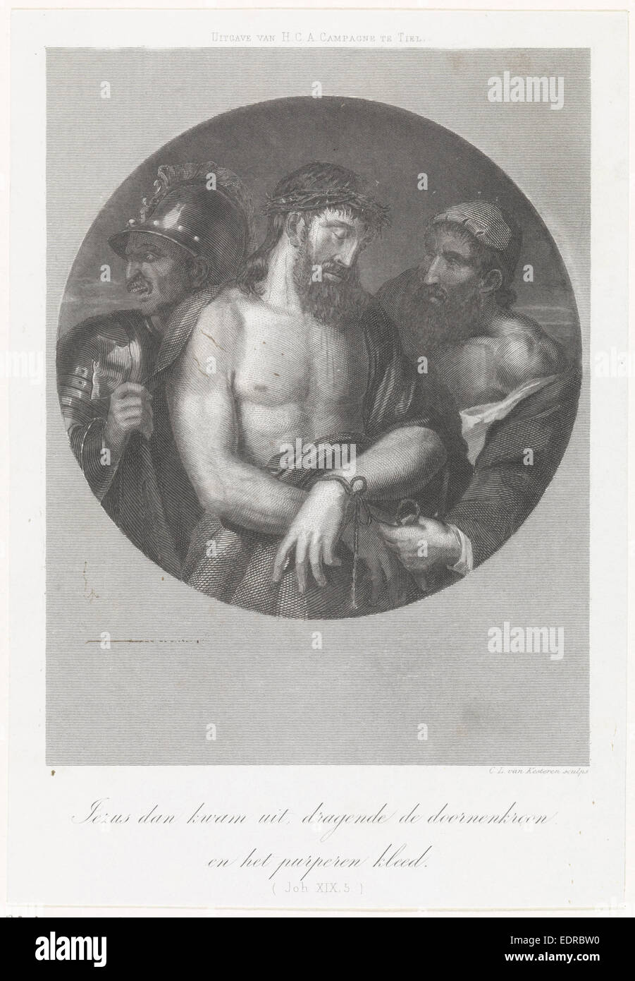 Ecce Homo, Christiaan Lodewijk van Kesteren, H.C.A. Campagne, 1842 - 1897 Stock Photo