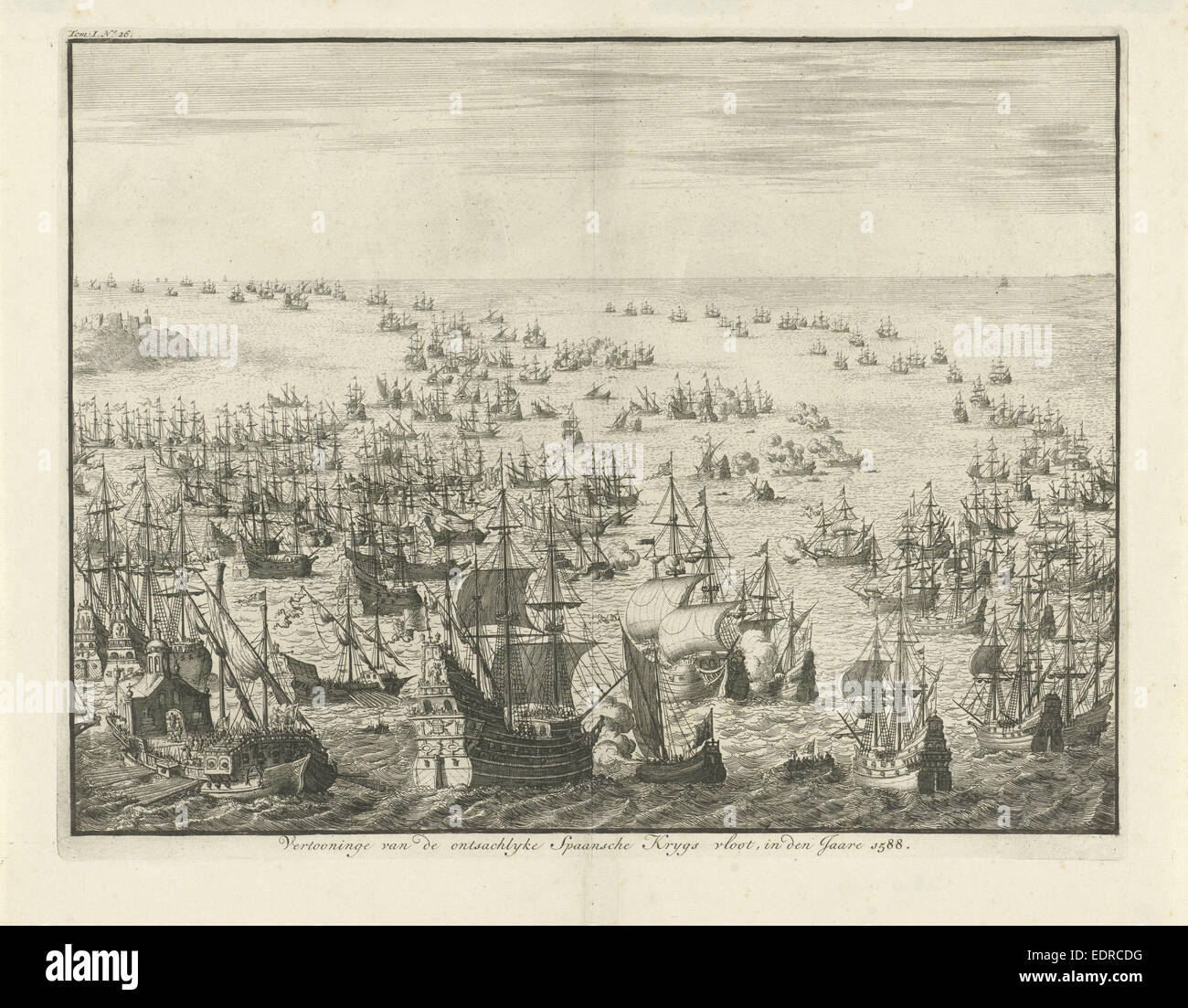 Sinking of the Spanish Armada, 1588, Jan Luyken, Zacharias Chatelain (I)